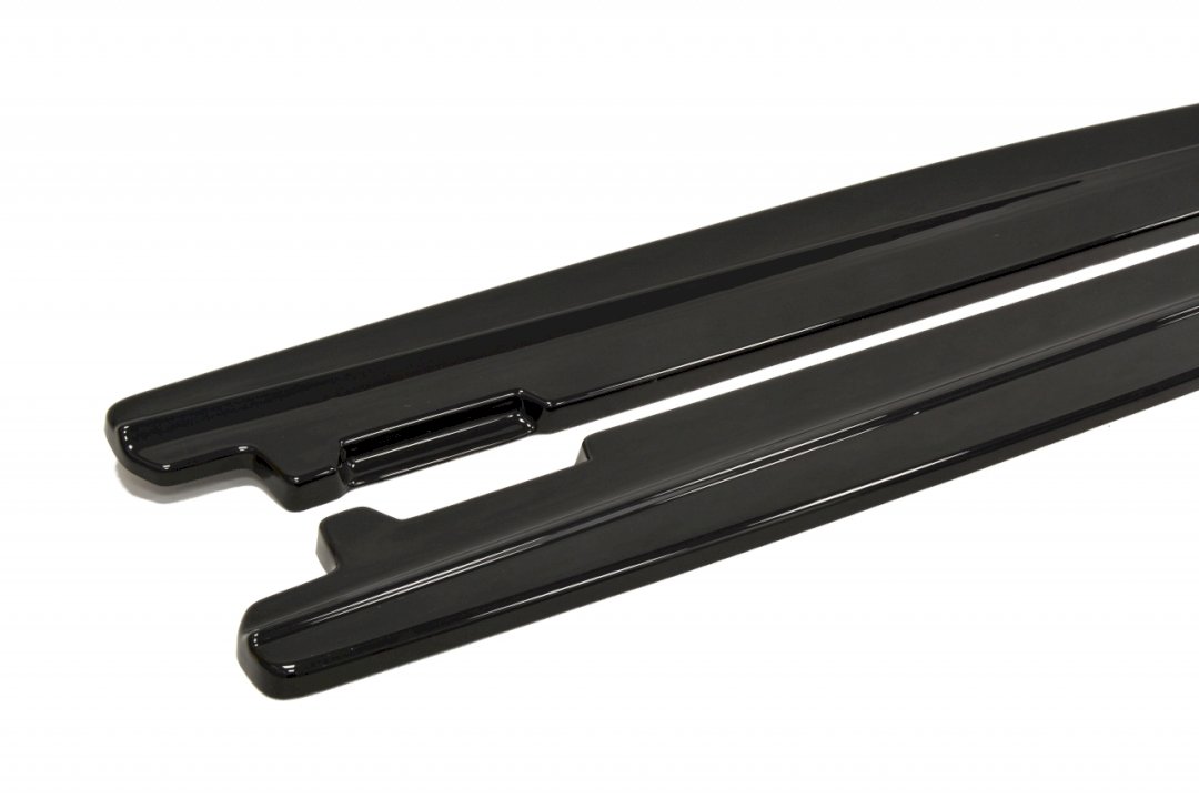 BMW 5 E60 E61 M-Pack Side Skirts Diffusers - Maxton Design Gloss Black ABS