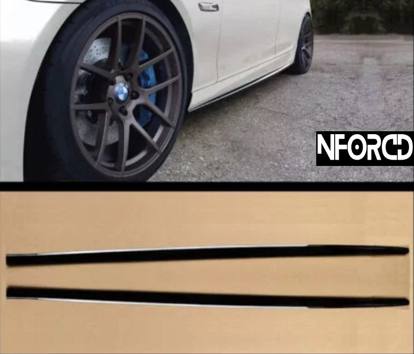 Universal Gloss Black ABS Side Skirt Extensions Pair