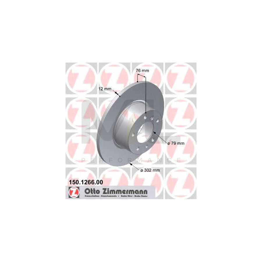Best Aftermarket BMW 5 Series Brake Discs UK - Zimmermann 150.1266.00 302mm Solid High-Carbon Rotors, Top Value Upgrade