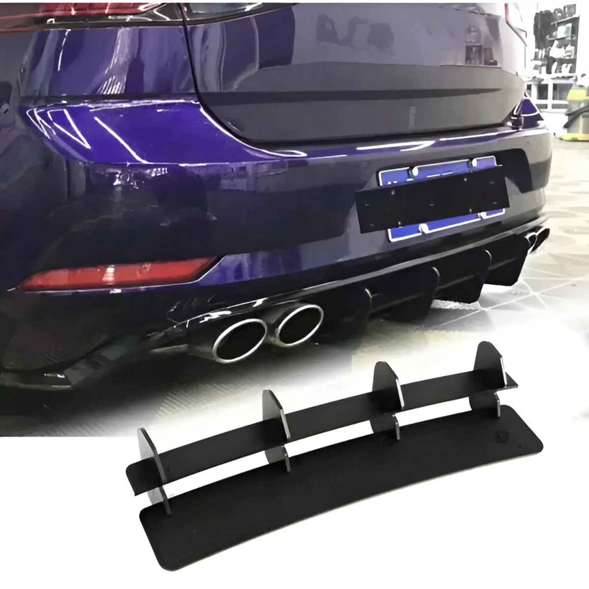 VW Golf MK7.5 R rear diffuser, ABS plastic, UK-made