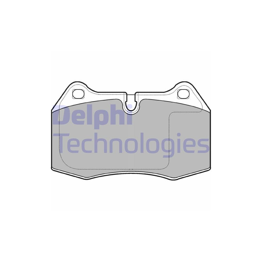 Delphi LP1584 Brake Pads Axle Set - ECE R90 Approved, Low-Metallic, Anti-Squeal - WVA 21471