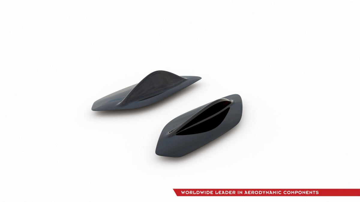 W177 A35 AMG & A45 S spoiler side extensions, gloss black ABS