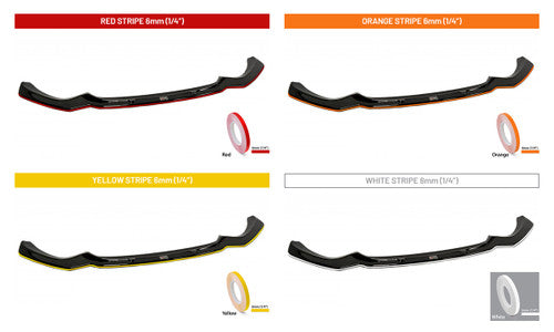 BMW E60 E61 pre-LCI front splitter, Maxton Design gloss black ABS