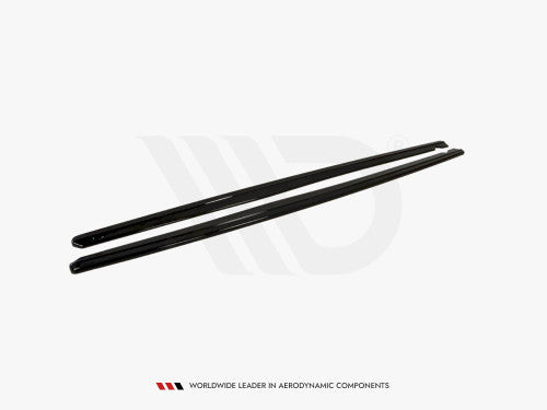 BMW E92 M Sport Side Skirt Splitters - Maxton Design Gloss Black ABS Pair