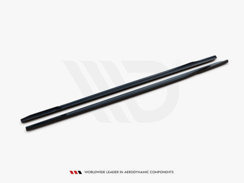 BMW 6 GT G32 M Sport side skirt extensions gloss black, Maxton Design