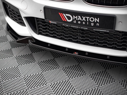 BMW X1 F48 M Sport front splitter V.2 - Maxton Design gloss black