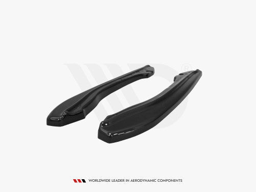 BMW M6 E63 Rear Side Splitters - Maxton Design Gloss Black ABS, Pair (MD-M6E63-RSS)