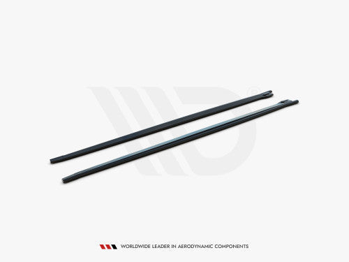 BMW X2 F39 M Sport side skirt diffusers, gloss black, Maxton Design