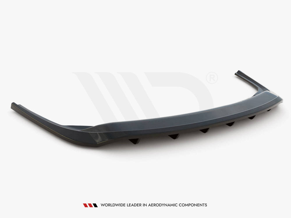 Skoda Fabia Estate Mk3 Facelift (2019-) Maxton Design Central Rear Splitter ABS Gloss Black
