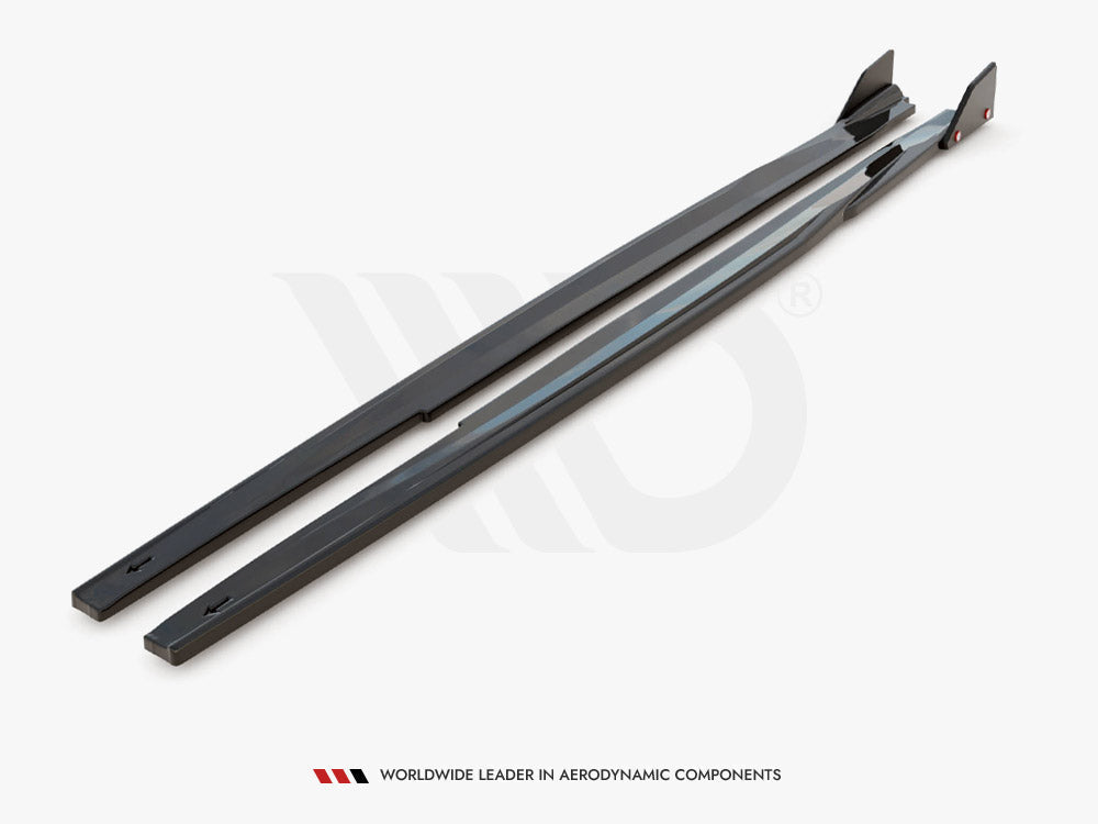Toyota Corolla GR Sport Hatchback XII side skirts diffusers V.1 + flaps, Maxton Design