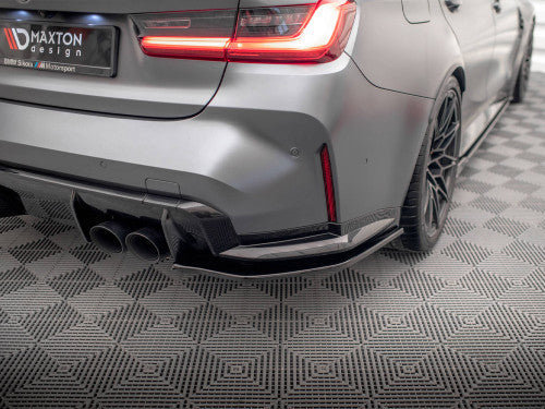 BMW M3 G80 rear side splitters V.2 gloss black