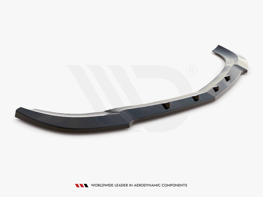 W204 C-Class AMG-Line Front Splitter V.2 - Maxton Design, Gloss Black