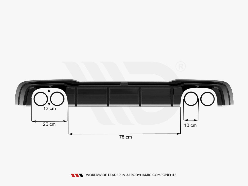 Audi RS3 Sportback 8V Facelift (2017-2020) rear valance + Milltek resonated exhaust