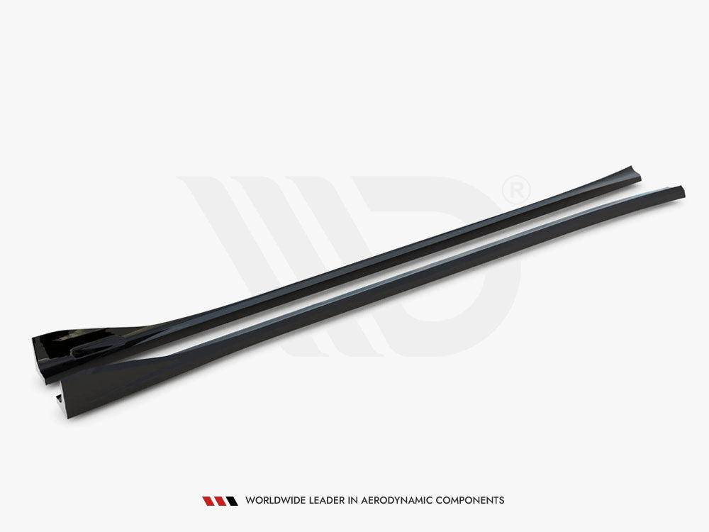 BMW X3 M F97 & F97 Facelift Side Skirts Diffusers - Maxton Design Gloss Black