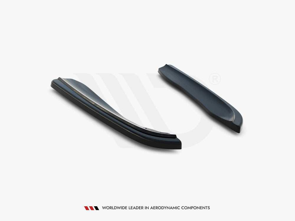 BMW E46 M-Pack Coupe rear side splitters, Maxton Design gloss black ABS