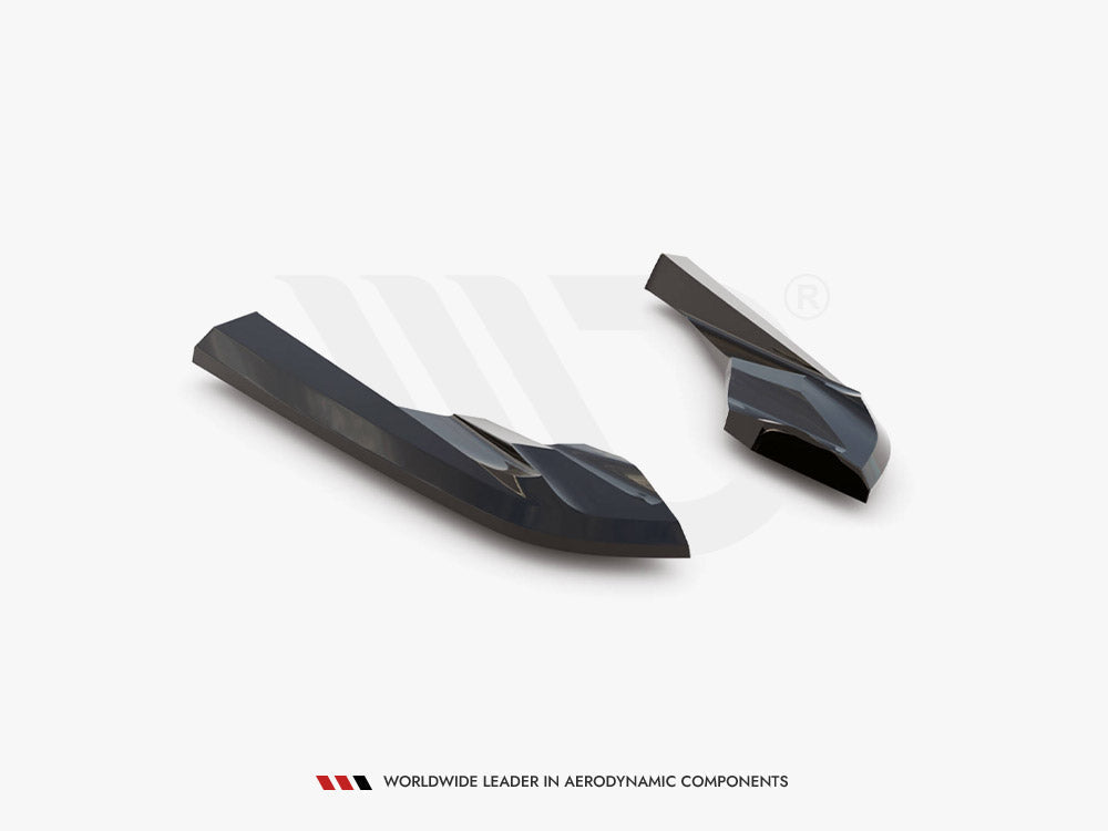 Porsche Taycan Cross Turismo 4S rear side splitters, Maxton Design gloss black