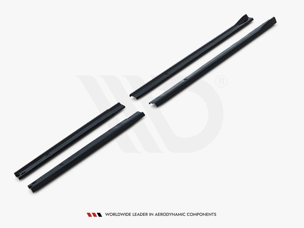 Ford Transit Custom L2 Mk2 & Tourneo Custom L2 Mk2 Side Skirts Diffusers - Maxton Design Gloss Black