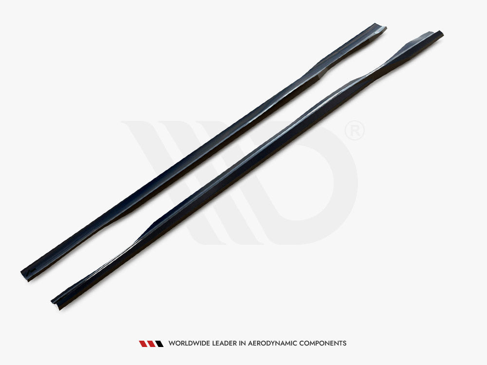 Mercedes-Benz CLA AMG-Line C117 X117 side skirts diffusers, Maxton Design gloss black