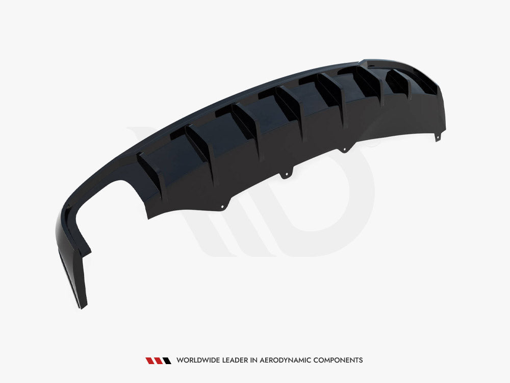 Audi A4 B8 rear valance - Maxton Design gloss black diffuser