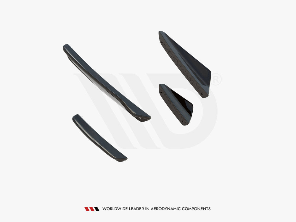 Audi 8Y Facelift S3 Sportback & A3 S-Line Front Bumper Canards (Maxton Design ABS)
