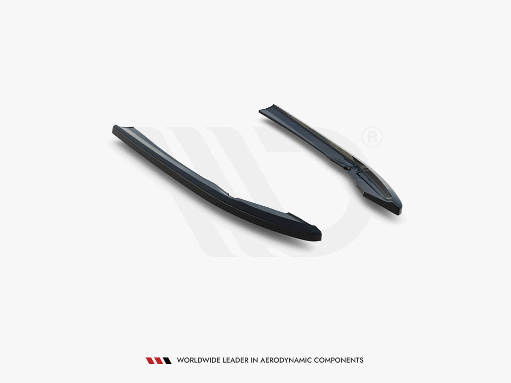 Audi S8 D5 Facelift rear side splitters, Maxton Design gloss black