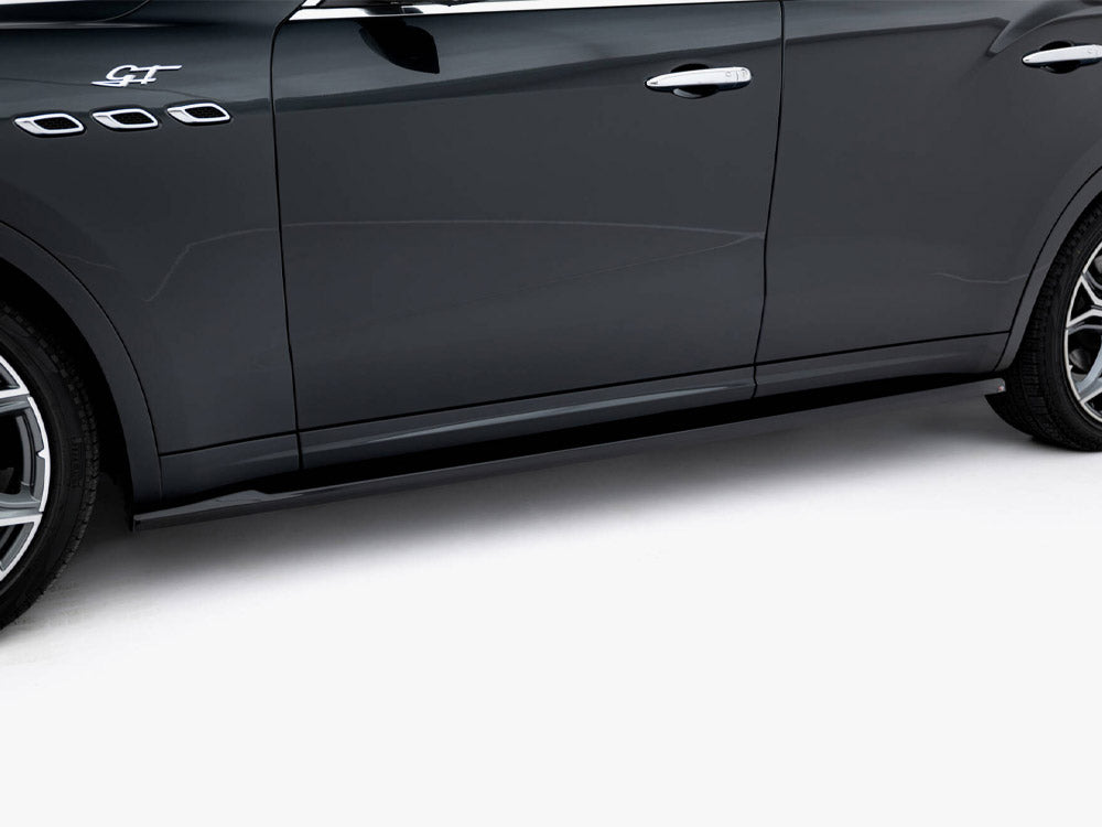 Maserati Levante GT Mk1 Facelift (2016-2024) Maxton Design Gloss Black ABS Side Skirts Diffusers