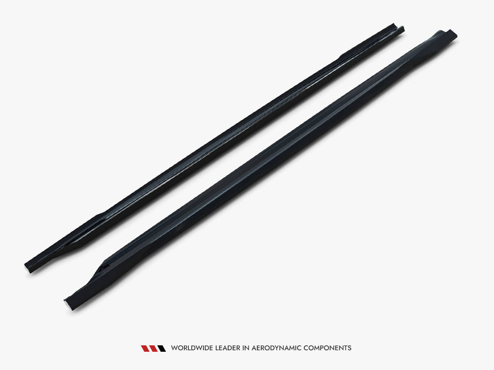 Skoda Octavia RS Mk4 Facelift 2024 side skirts, Maxton Design V.1, gloss black