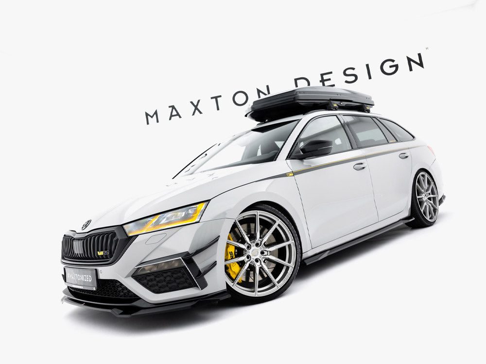 Skoda Octavia RS Mk4 (2020-2024) Side Skirts Diffusers V.1 - Maxton Design ABS