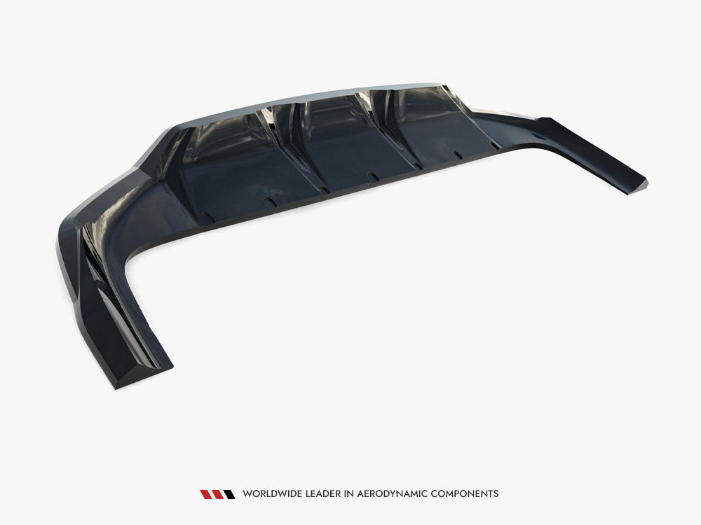 MG HS Mk2 2024 rear splitter, Maxton Design vertical bars, gloss black