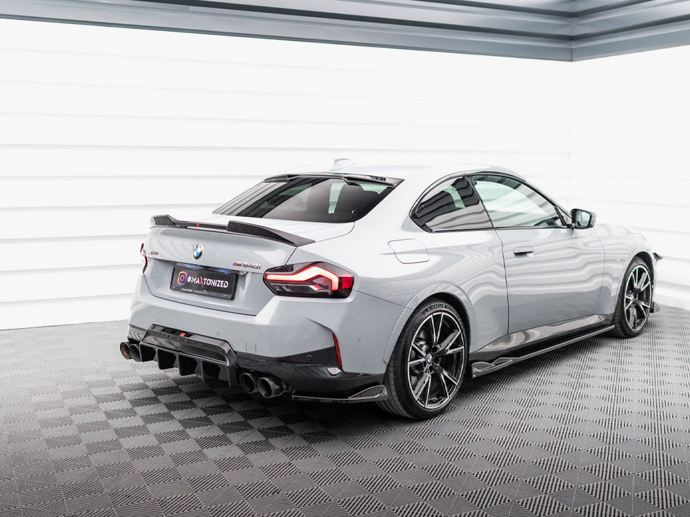 BMW M240i Coupe G42 rear valance - Maxton Design gloss black diffuser
