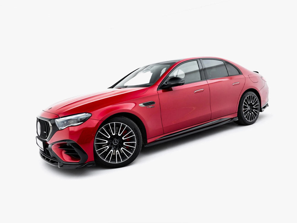 Mercedes-AMG E53 W214 side skirt diffusers - Maxton Design gloss black