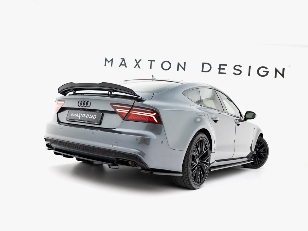 Audi RS7 Facelift 2014-2017 spoiler cap, Maxton Design gloss black
