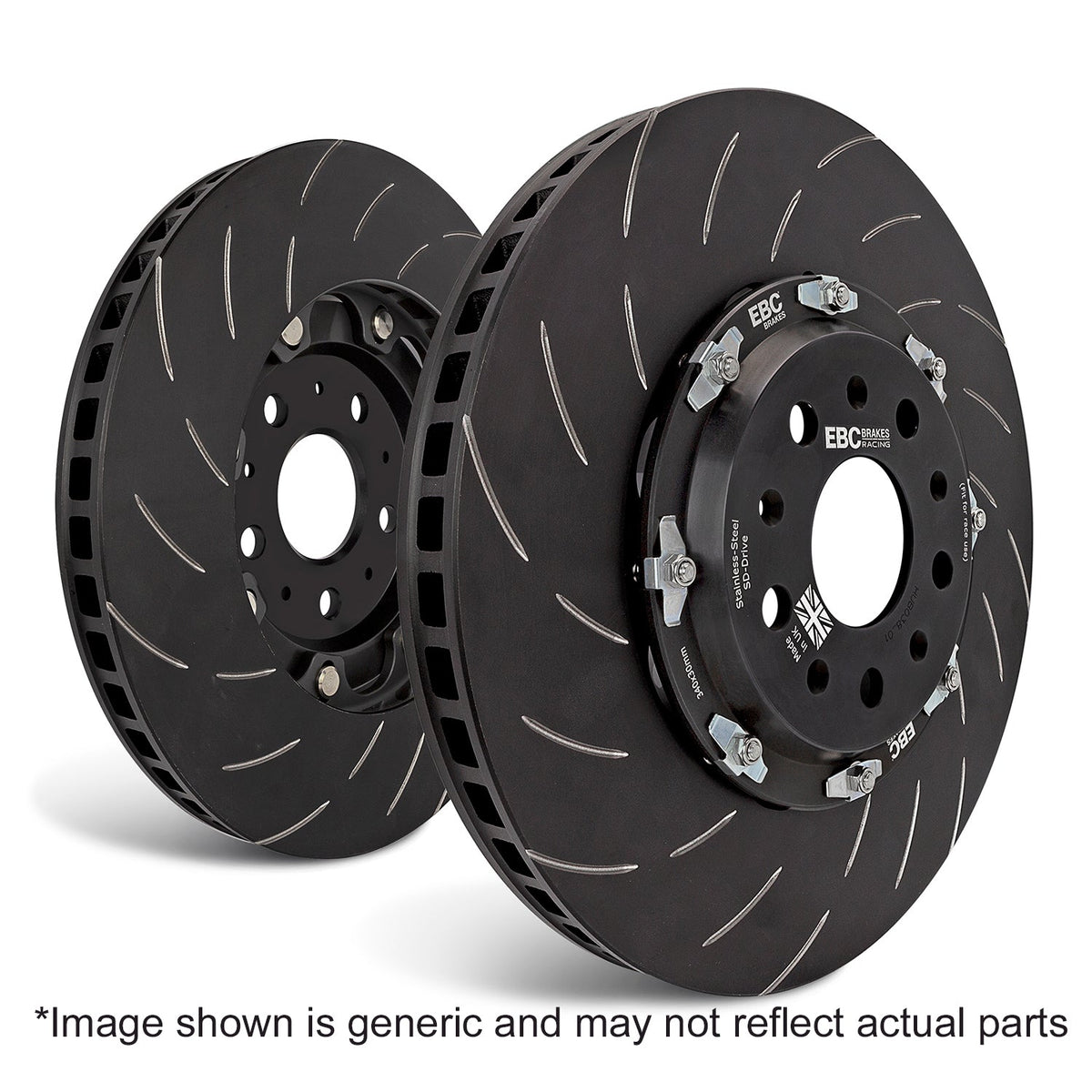 EBC Brakes Racing Pad & 2-Piece Floating Disc Kit P2DK005B for UK Fitment