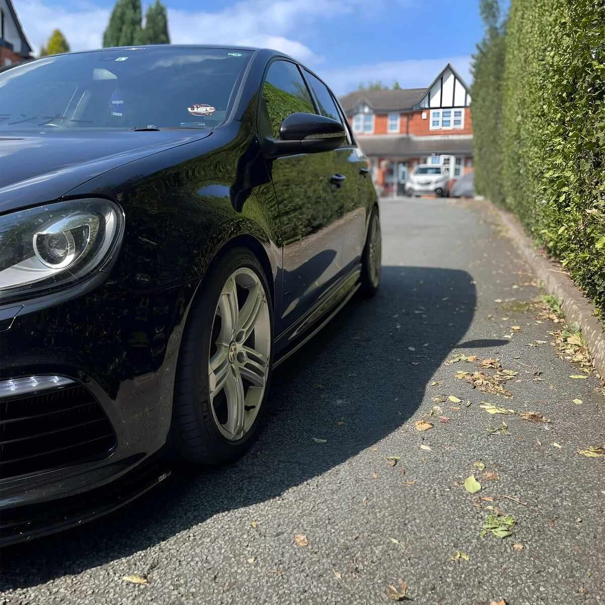 VW Golf MK6 R (2010-2013) Side Skirt Extensions, Gloss Black ABS