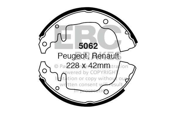 E46 E90 E92 E93 N52 N53 Brake Shoe Set 5062 - Fast Road Track Day