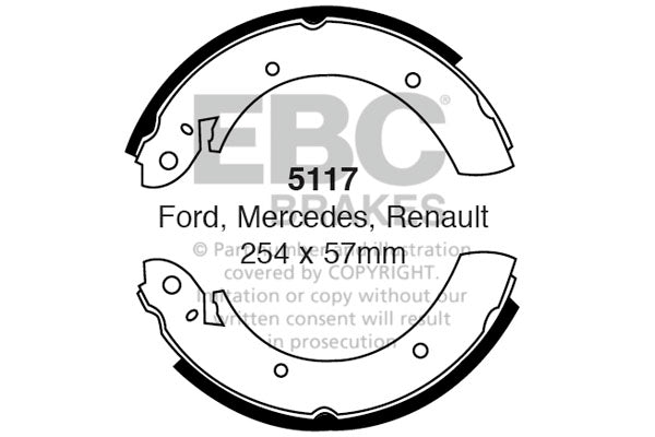 EBC Brake Shoe Replacement Set 5117 for Classic Mini