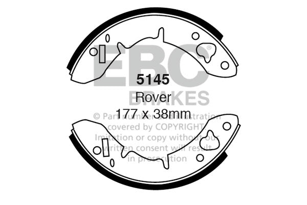 EBC Brake Shoe Replacement Set 5145 for E30, E36, E46, MK2 Golf, MK3 Passat
