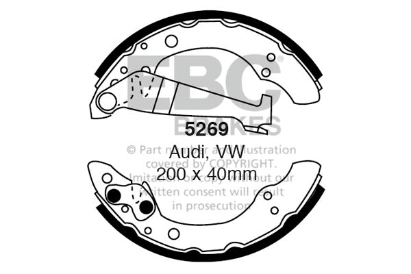EBC Brake Shoe Replacement Set 5269