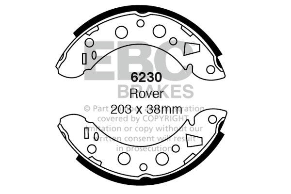 EBC Brake Shoe Replacement Set 6230