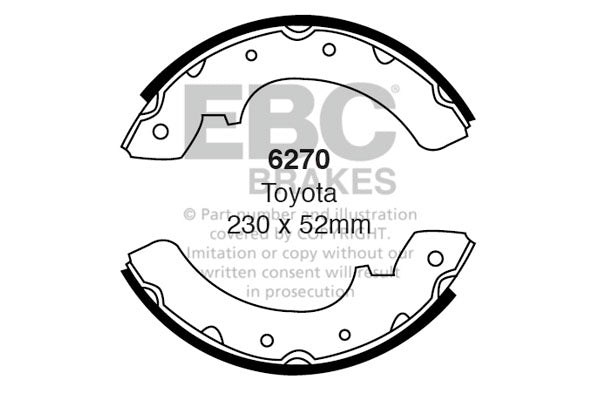 E46 E90 F30 Brake Shoe Set 6270 - Fast Road or Track Day Drum Replacement