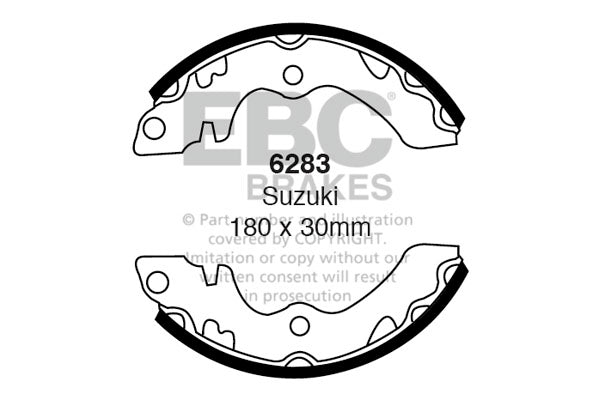 EBC Brake Shoe Set 6283 for E30, E36, E46, MK2 Golf, MK3 Passat, B5 Passat