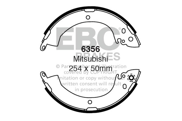 EBC Brake Shoe Replacement Set 6356