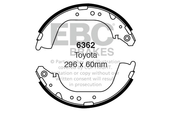 EBC Brake Shoe Replacement Set 6362 for Classic Cars