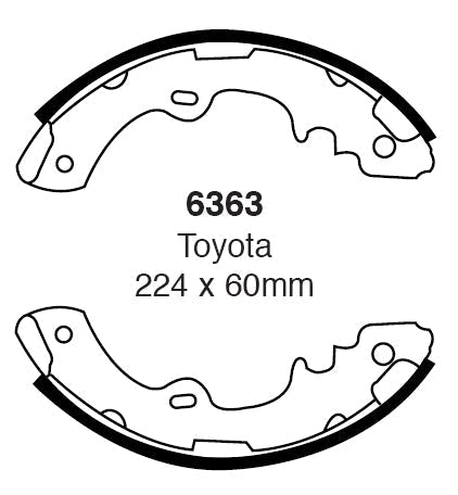 EBC Brake Shoe Replacement Set 6363 for Classic & Performance Vehicles