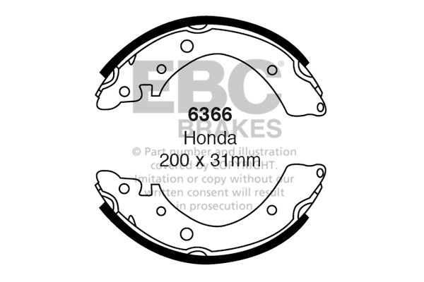 EBC Brake Shoe Replacement Set 6366
