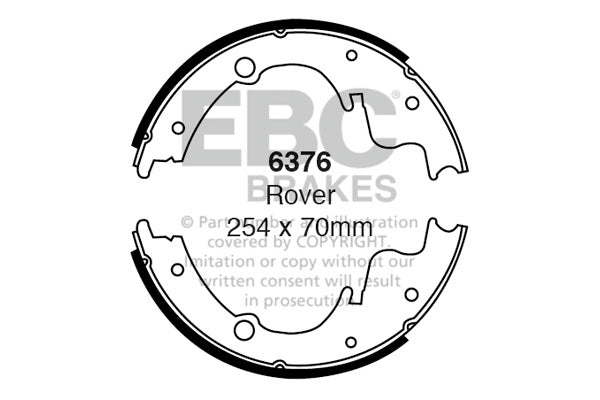 EBC Brake Shoe Set 6376 for E30, E36, E46, MK2 Golf, MK3 Golf