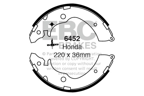 EBC Brake Shoe Set 6452 for E30 E36 E46 Z3 Z4 with drum rear brakes