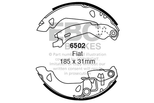 EBC Brake Shoe Set 6502 for E30 E36 E46 Z3 Z4 MK1 Golf GTI