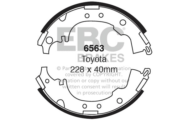 EBC Brake Shoe Replacement Set 6563 for Classic & Performance Vehicles