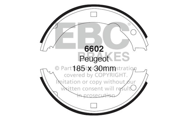 EBC Brake Shoe Set 6602 for E30, E36, E46, MK2 Golf, MK3 Passat, B5 Passat